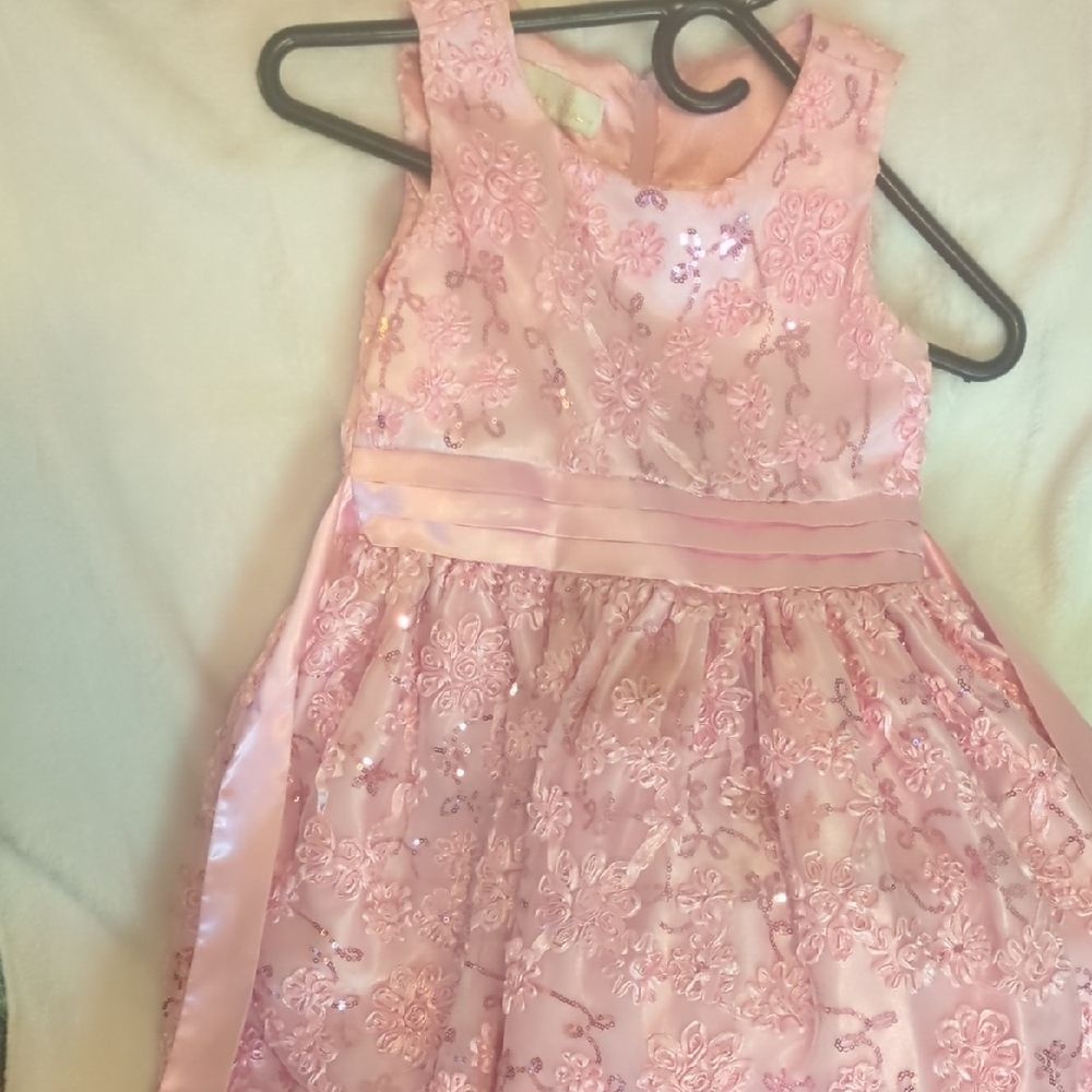 Pink Floral Kids Dress